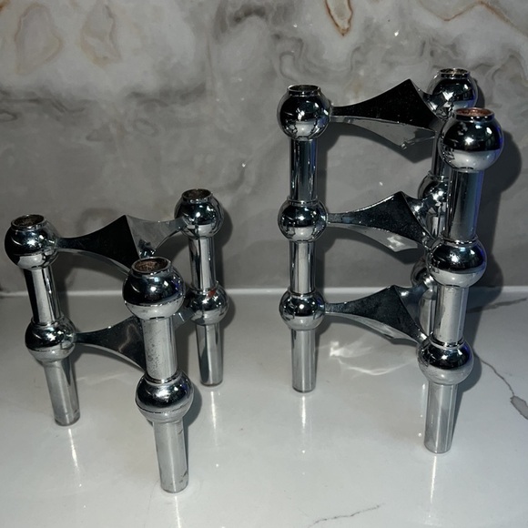 FRITZ NAGEL & CEASAR STOFFI 5 STACKABLE MODULAR CANDLE HOLDERS VARIANTE S22 - Picture 3 of 6